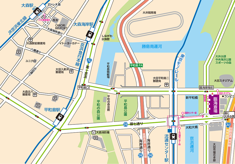 臨海斎場の周辺地図